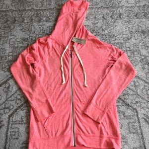 American Eagle pink zip up hoodie - NWT medium